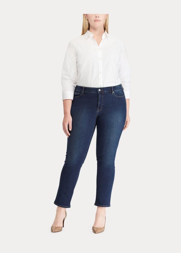 Jeans Ralph Lauren Mujer Azul Marino Azules - Premier Straight Curvy - HBSGI0724